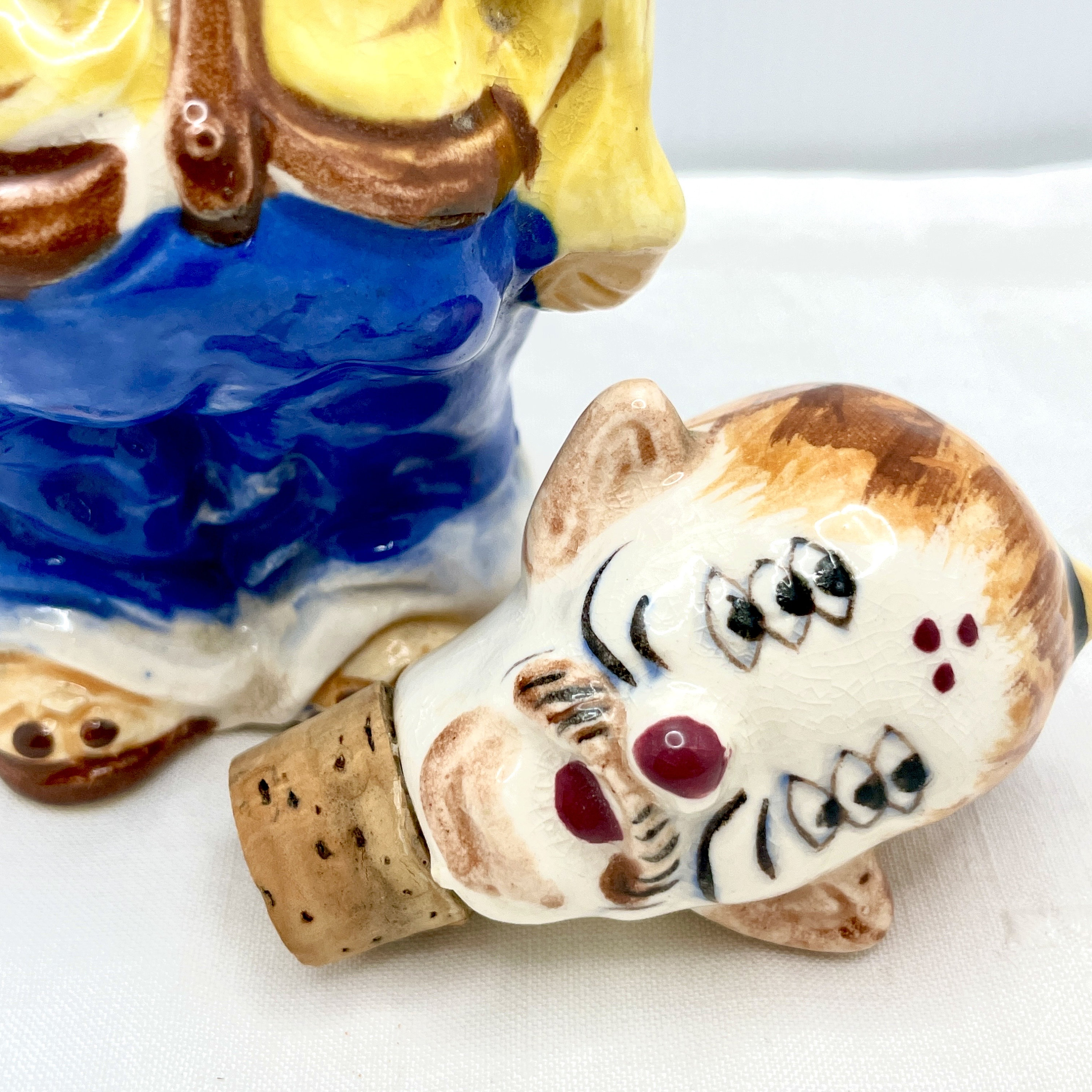 Vintage 1950s 6 Eyes Ceramic Drunk Man Decanter Royal