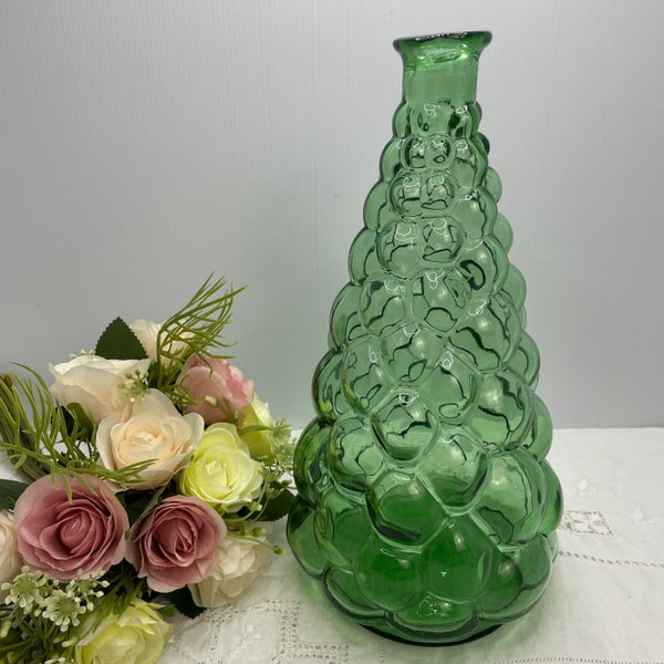Empoli green bubble genie bottle no stopper Made in Italy