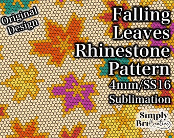Trippy Honeycomb Sublimation Rhinestone Pattern | SS16/4mm Stone Size | Tumbler Maker Pattern Original Design