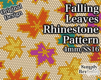 Falling Leaves Rhinestone Pattern | Tumbler Maker Pattern Original Design