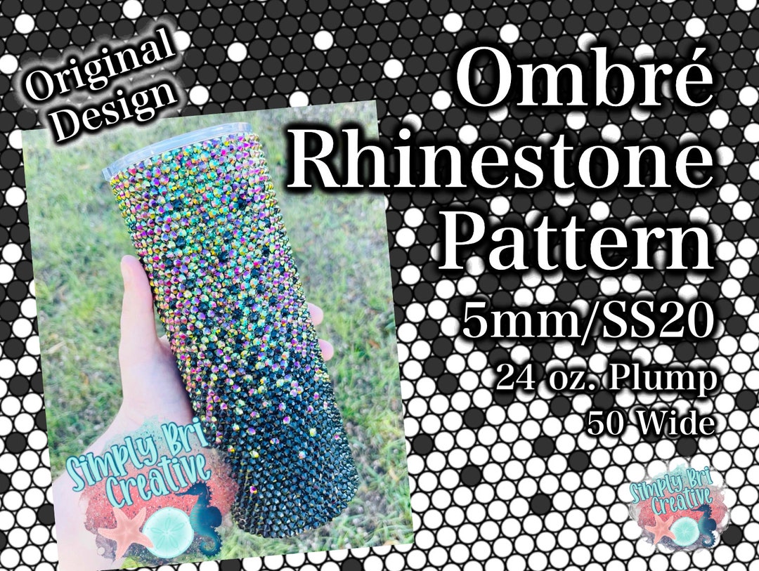 Ombre Rhinestone Pattern 24 Oz. Plump 51 Stones Wide Ss20/5mm Stone ...
