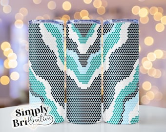 Geode Rhinestone Template Tumbler | 60 Stones Wide | SS16/4mm Stone Size | Tumbler Maker Pattern Original Design | Sublimation