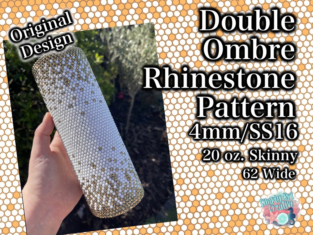 Double Ombre Rhinestone Pattern 20 Oz. Skinny 62 Stones - Etsy