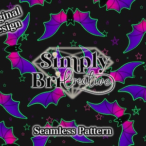 A Little Batty Seamless Pattern PNG File Design