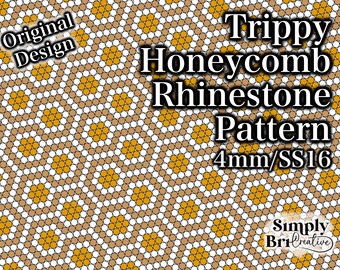 Trippy Honeycomb Rhinestone Pattern | Tumbler Maker Pattern Original Design