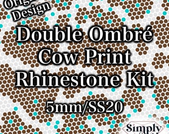 Double Ombré Cowprint SS20 Rhinestone Kit