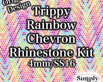 Trippy Rainbow Chevron Rhinestone Kit SS16 Rhinestones