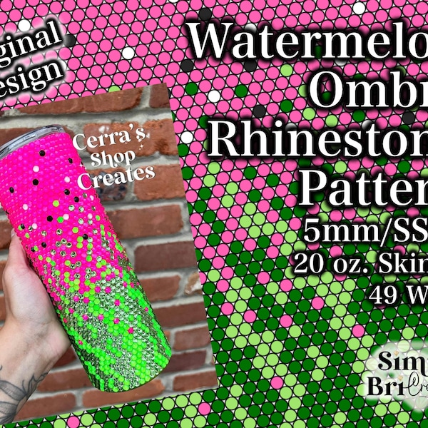 Rhinestone Ombre Template - Etsy