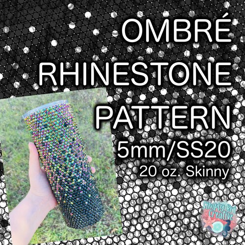 Double Ombre Rhinestone Pattern 20 Oz. Skinny 50 Stones - Etsy