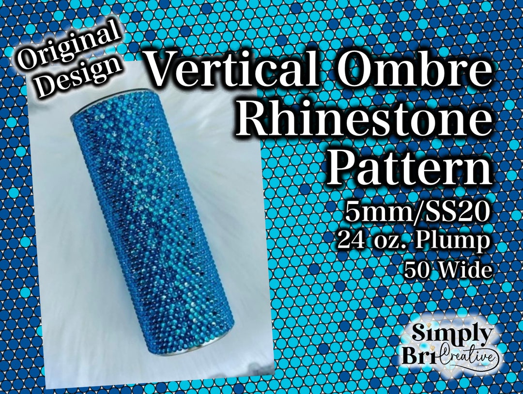 Vertical Ombre Rhinestone Sublimation Pattern | 24 Oz. Plump | 50 ...