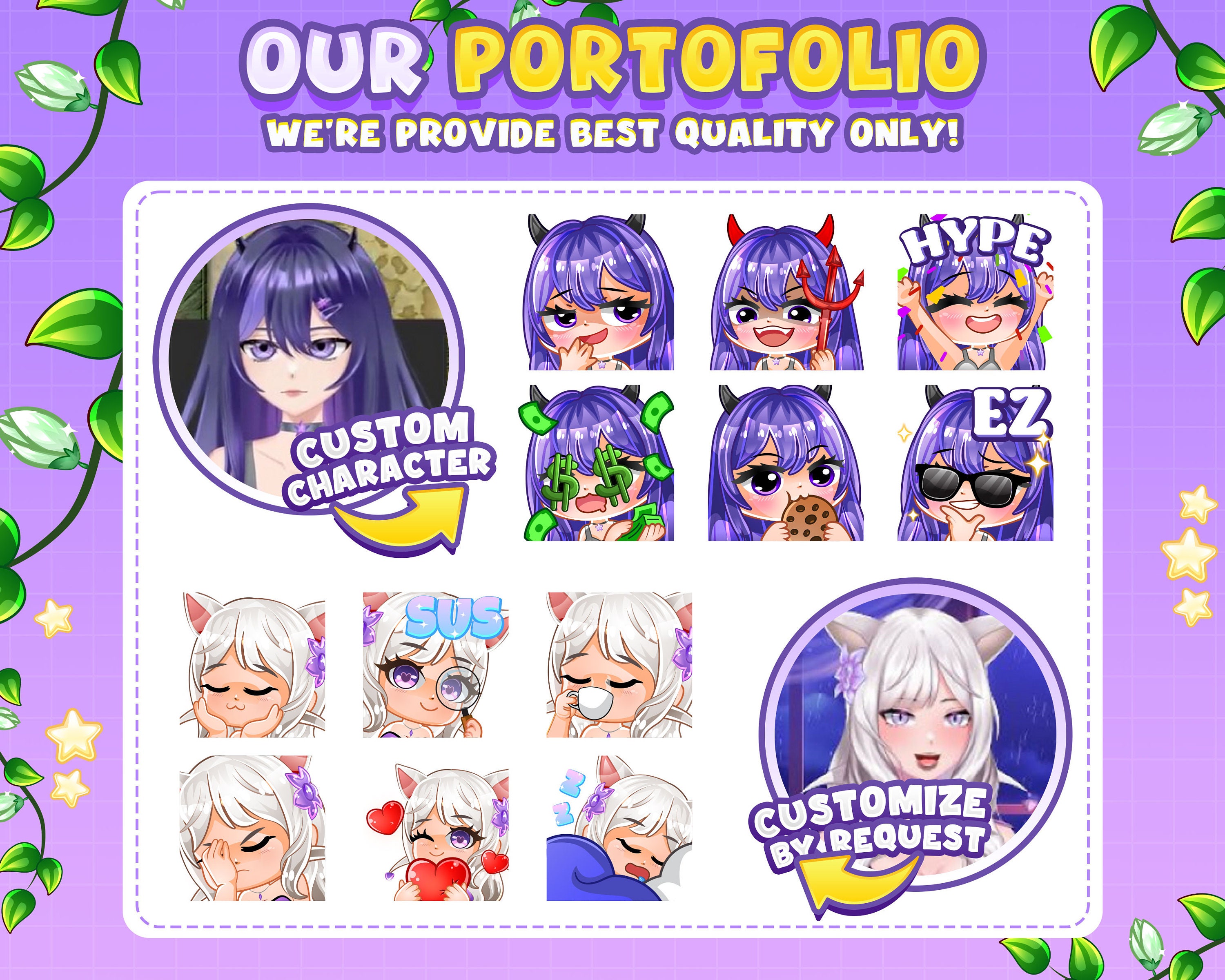 6x Custom Animated Emotes, Emojis, Sub Emotes for Your Twitch, Youtube ...