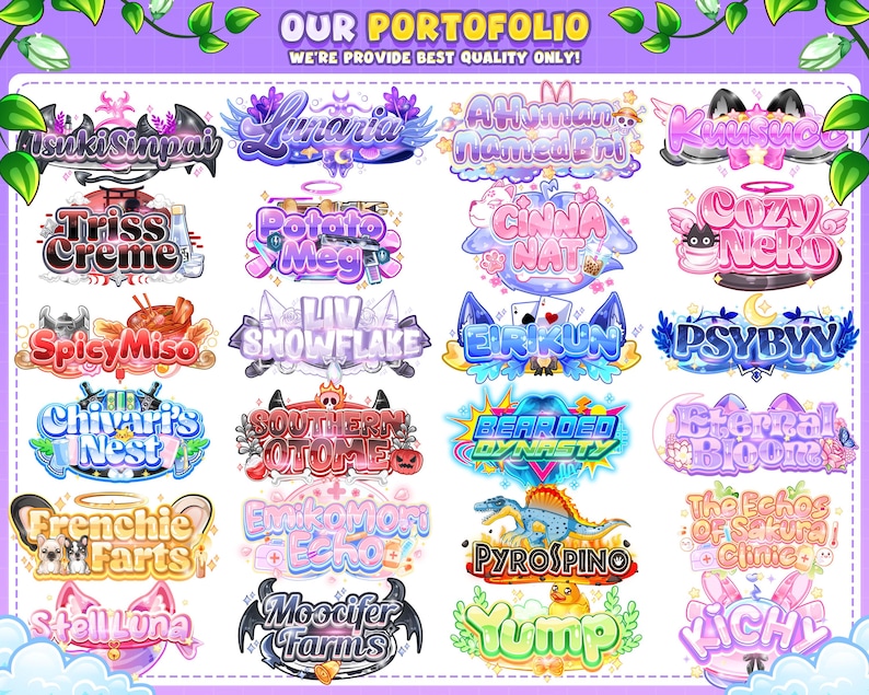 Custom VTuber Logo: Chibi Cute VTuber Branding for Streamers image 9