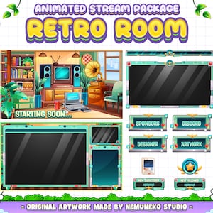 Retro Room Animated Stream Package