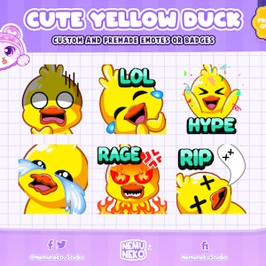 6x Cute Duck Emotes | Shock Duck emotes | LOL Duck emotes| Hype Duck emotes| Cry Duck emotes| Rage Duck emotes| Rip Duck emotes