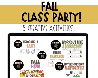 Fall Classroom Party Activities and Stations. Fall Party.