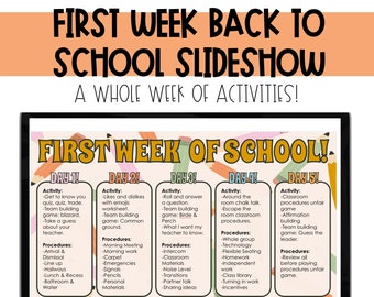 Back To School a Whole Week Of Lessons! Back to School Lesson Plans.