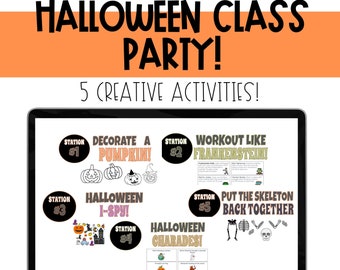 Halloween Classroom Party Activities and Stations. Halloween Party.