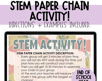 STEM Paper Chain Activity!