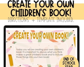 ¡Crea tu propia plantilla para libros infantiles! ¡Actividad de fin de año!