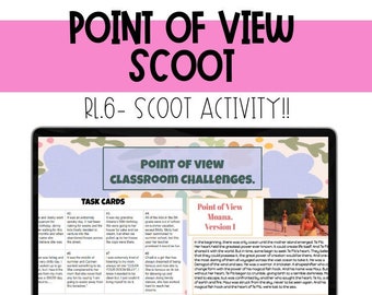 Point of View Scoot. RL.6 -Compare and Contrast Point of View Task Cards