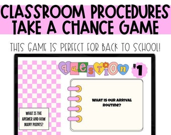 Routines and Procedures Game | Take a Chance Game