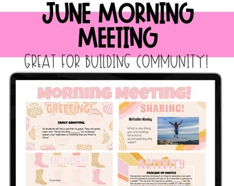 June Morning Meeting Slides | Morning Meeting Activities