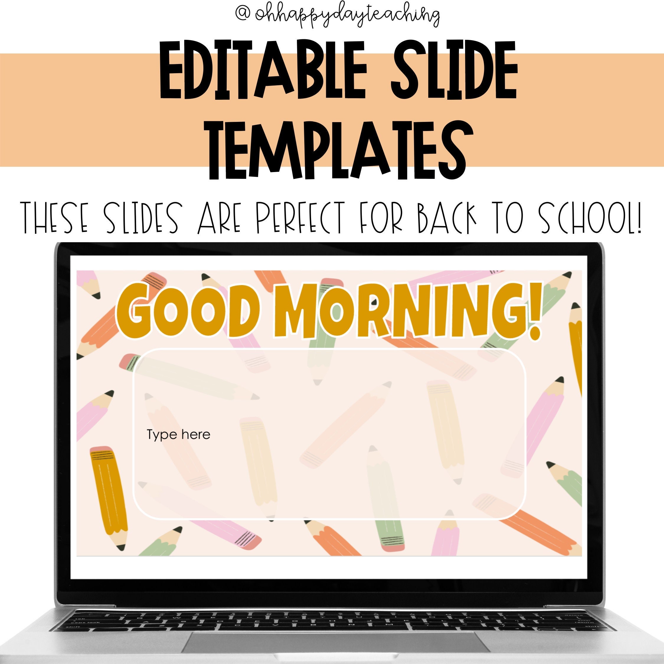 Google Slide Templates Back To School Slides August Slides Etsy Google Slide Templates Back To School Slides August Slides Etsy