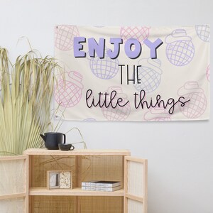 Enjoy The Little Things Tapestry, Teacher Tapestry, Classroom Decor