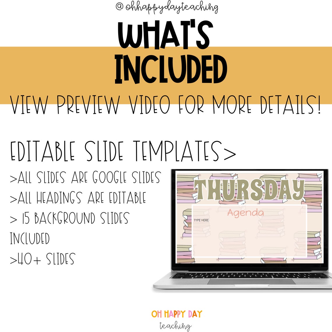 Google Slide Templates. Daily Agenda Slides. Editable - Etsy