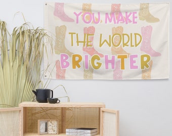 You Make The World Brighter Gobelin, Lehrer Wandteppich, Klassenzimmer Dekor