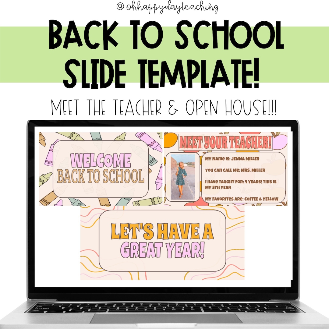 Back to School Meet the Teacher Open House google Slides, Powerpoint Presentations. Etsy