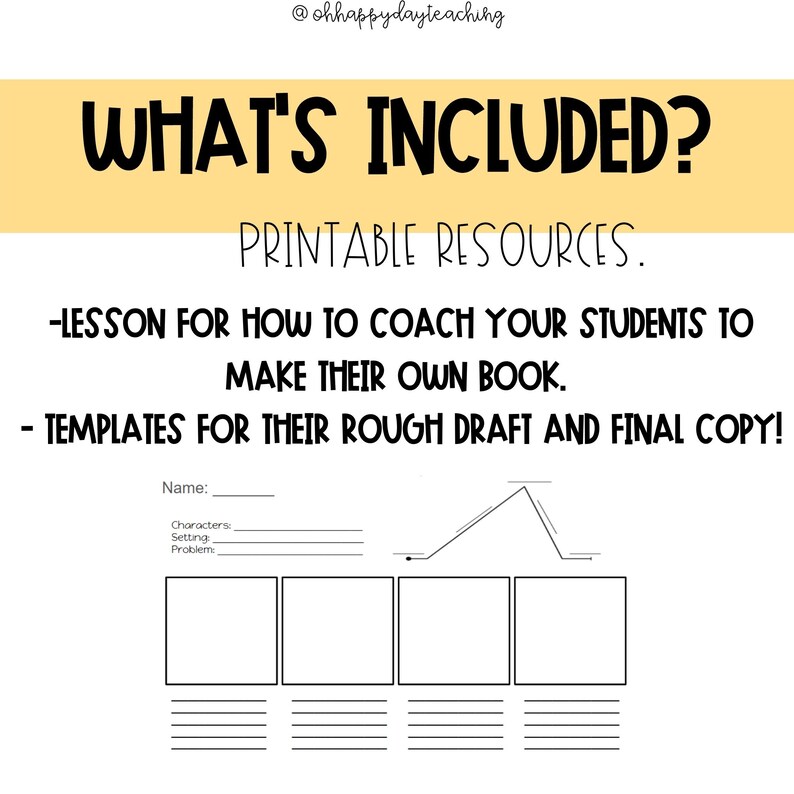 Create Your Own Children's Book Template End of Year Activity Etsy