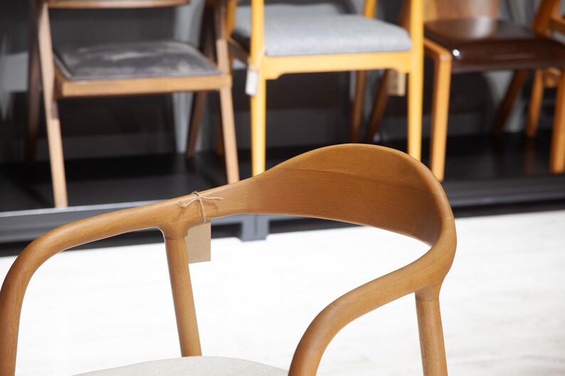 Modern Walnut Dine Chair for Dining Room, Ready to Ship Midcentury