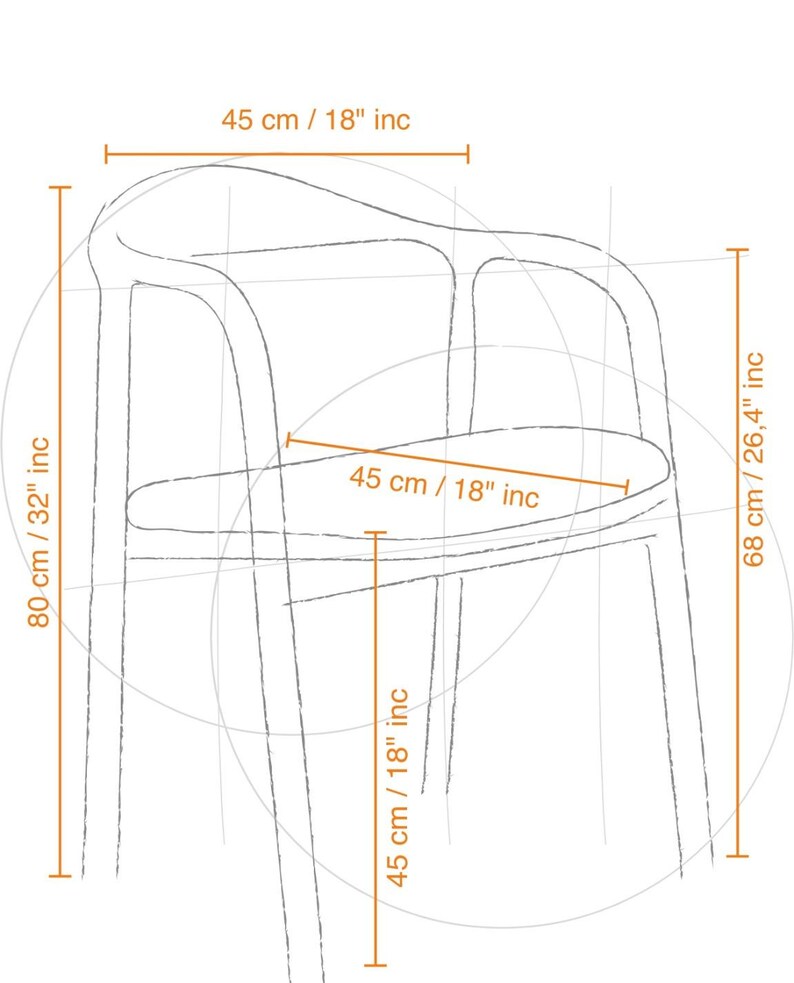 Ready to Ship Midcentury Modern Chair, Dining Chair With Wooden Arms