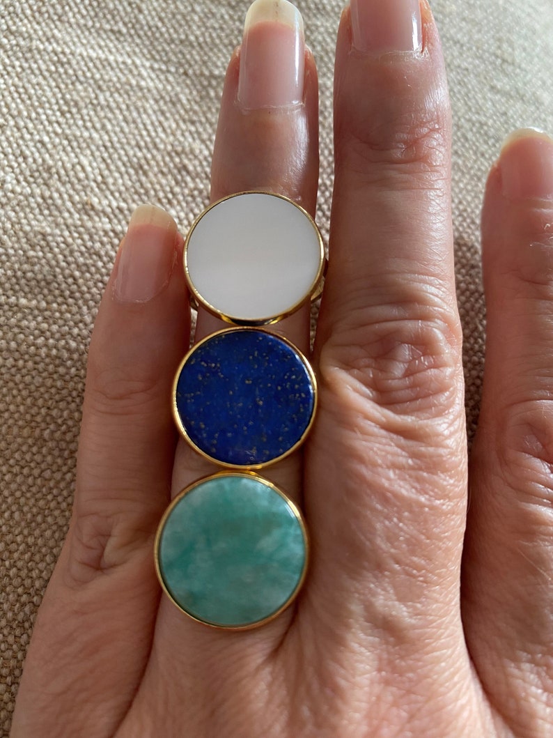 Bague Dorée Vintage - Bijou Ancien Sans Marque - Occasion