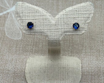 Boucles d’oreilles rondes bleues et or, puces, belle qualité, made in France, idée cadeau Noel boucles oreilles ado filles femmes