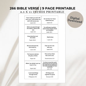 266 Druckbare Bibel Vers | | Druckbare Schrift | Bibel Journaling | Vision Board Zitate | Affirmationen | Scrapbook Worte