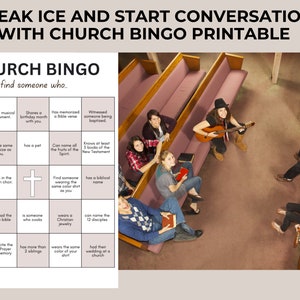 Church Bingo Printable A4 PDF, Ice Breaker for Youth Activity &amp; Bible ...