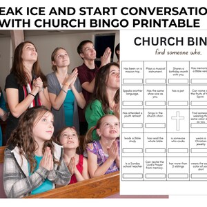 Church Bingo Printable A4 PDF, Ice Breaker for Youth Activity &amp; Bible ...