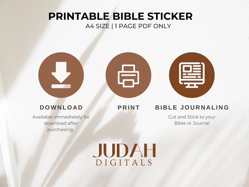 Fruit of the Spirit Bible Printable Sticker A4, Christian Bible Journal ...