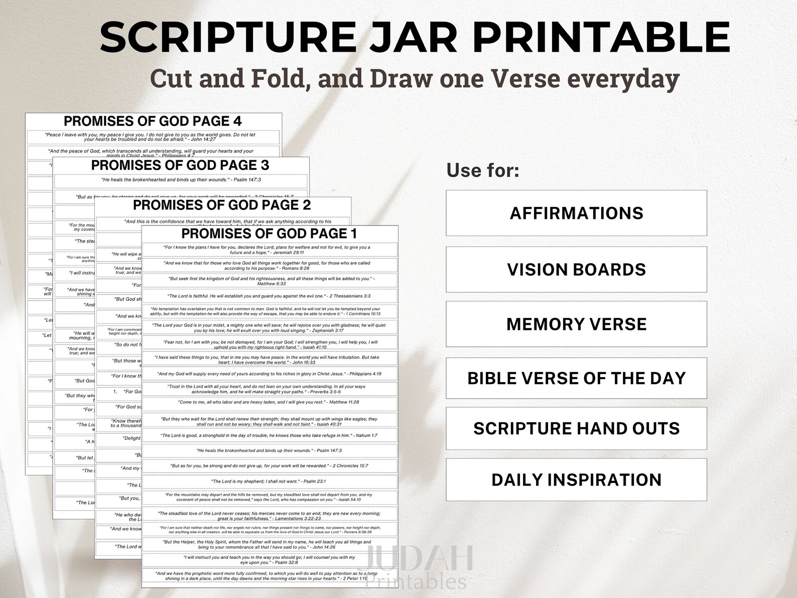 Scripture Jar Rainbow Printable, Bible Verse Jar Scripture Printable, Do It Yourself Scripture ...
