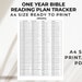 One Year Bible Reading Plan Printable, Bible Reading Tracker, Bible ...