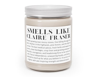 Claire Fraser Soy Candle for Outlander Fans | Book Lover Gift