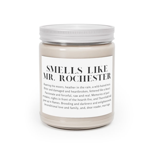 Smells Like Mr. Rochester Aromatherapy Candle, 9oz, Jane Eyre Merch, Charlotte Bronte, Jane Austen, Dear Reader Gift