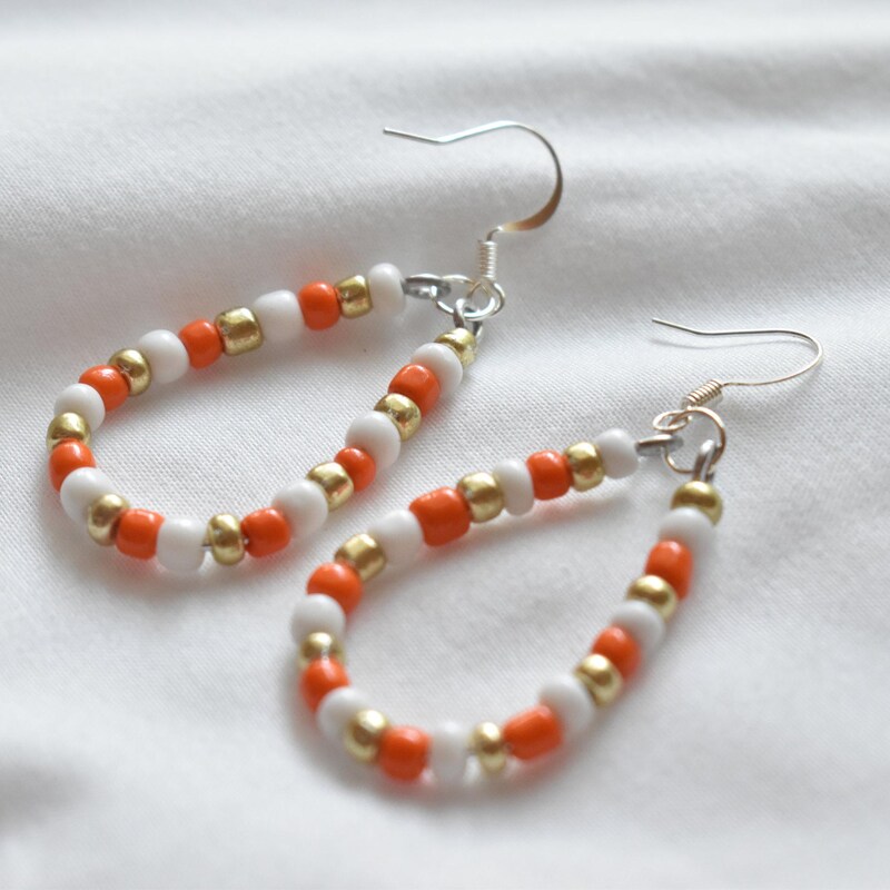 Tennessee Vols Resin Earrings in Orange/White main image 1