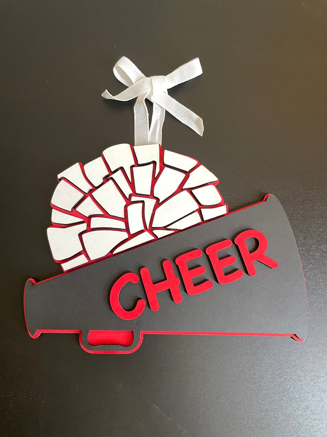 Cheerleading Cheer Megaphone Pom Pom Wall Hanging Plaque Sign Etsy