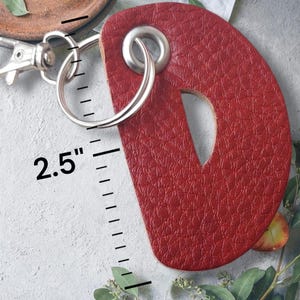Handmade Leather Initial Keychain: Personalized Letter Keyring