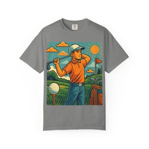 Golf T-shirt, Golf Lover Tee, Sporty Graphic Shirt, Golf Theme Apparel, Casual Golfing Top
