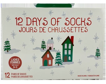 Calendrier De L'Avent Chaussettes - 12 Paires Colorées Unisexes - Funky Et Douces - Idée Cadeau Noël Original