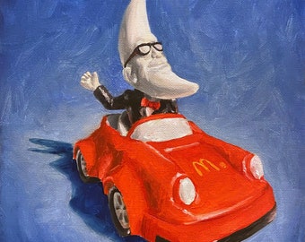 PRINT - McDonald's Oil Painting Mac Tonight Happy Meal Toy Retro 8x10